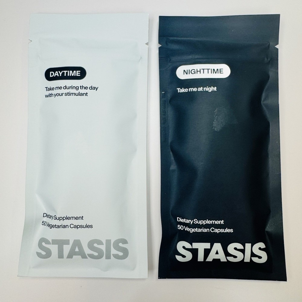Stasis Daytime & Nighttime Refills – Energy and Focus Supplement 50+50