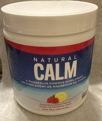 Natural Calm Magnesium Powder Supplements 8 oz, RASPBERRY/LEMON Exp. 02/2028New