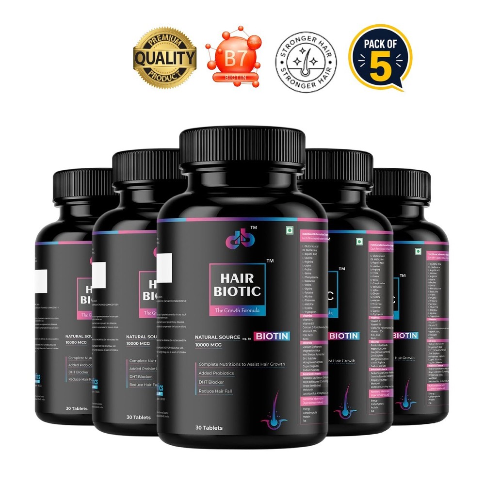 HAIR.BIOTIC HairBiotic 30 Veg Tablets Pack of 5