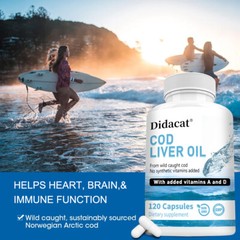 Wild Icelandic Cod Liver Oil Capsules – Omega-3 EPA, DHA , Vitamin A & D