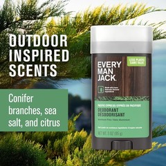 Every Man Jack Pacific Cypress Men’s Deodorant – Stay Fresh with Aluminum…