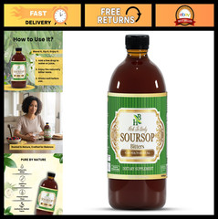 Soursop Bitter Liquid 16 oz – Digestive Bitters with Wildcrafted Leaves for Gut