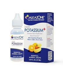 Liquid Potassium Supplement | Fast Absorption, Concentrated, Tasteless | 1.25 Oz