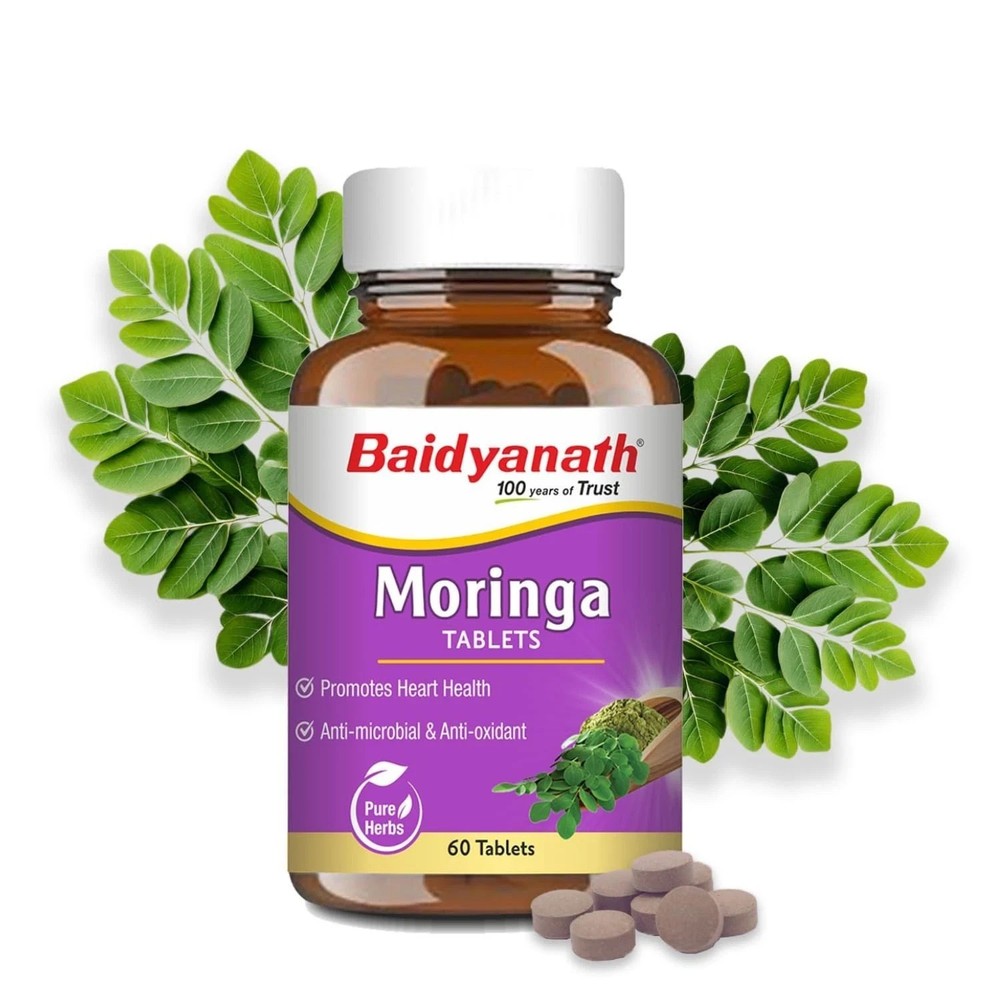 Baidyanath Moringa Tablets for Gut Balance & Overall Wellness (60 Count) i555