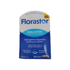 Florastor 250mg Probiotic Supplements Capsules -50 Veg Caps 7/27/+ Dented Box
