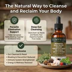 LUMVELLE Wild Harvested Wormwood Herbal Liquid Botanical Supplement Drops