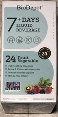 BioDepot 7+ Days Liquid Beverage 7 Packets Gut Health Detox 24 Fruits Veggies