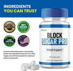 (2 Pack) Block Sugar Pro Capsules, Advanced Blood Support Formula (120 Capsules)