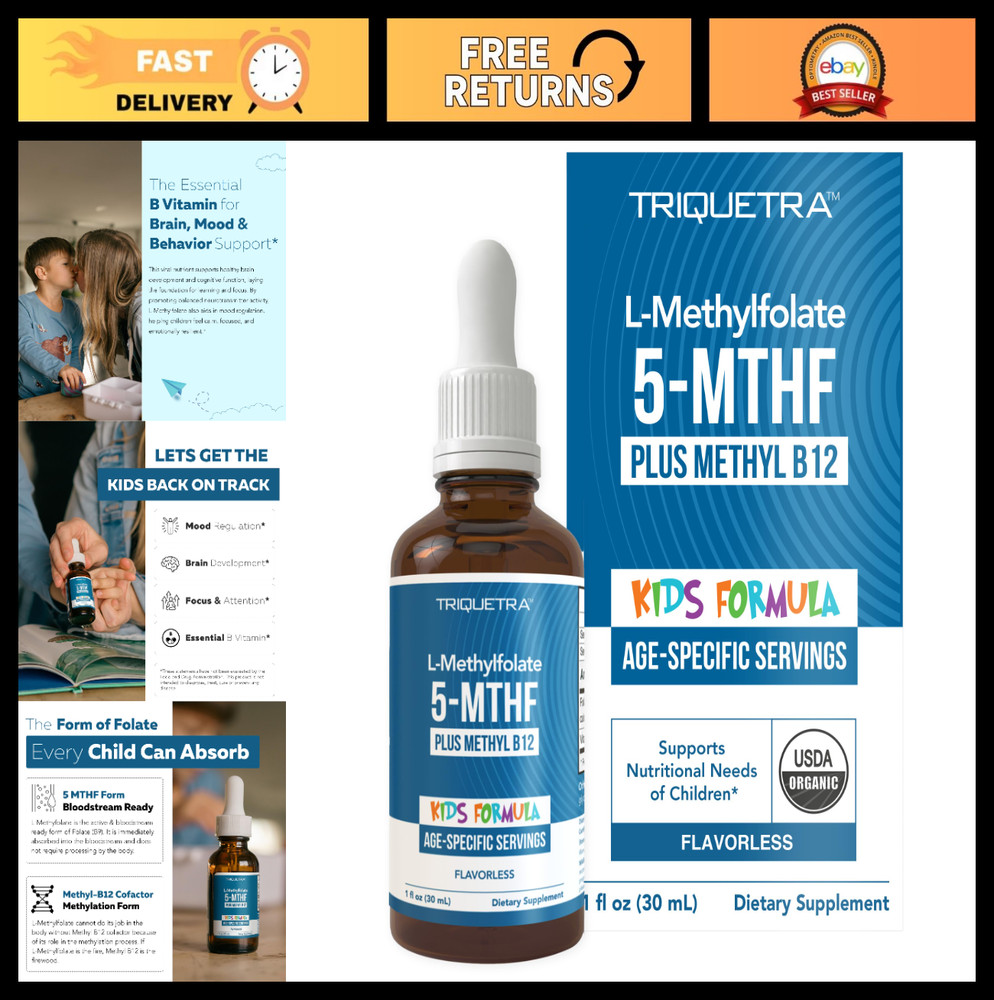 Organic Methylfolate & Methyl B12 – Flavorless Sublingual – 5-MTHF, Mood & Cogni