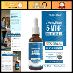 Organic Methylfolate & Methyl B12 – Flavorless Sublingual – 5-MTHF, Mood & Cogni