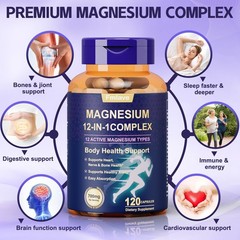 Magnesium Complex 700mg – Made with 12 Elemental Magnesium Forms, 4-month supply