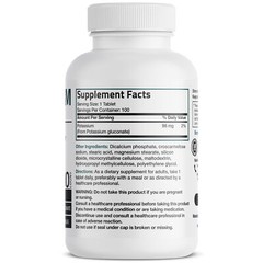 Bronson Potassium 98 mg, 100 Tablets