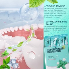 Liillya Alcohol-Free Mouthwash Packets, Single 0.4 Fl Oz (Pack of 20), Green