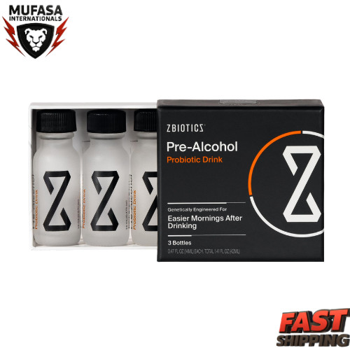 ZBiotics Feel Better After Drinking, Wake Up Refreshed, 3-Pack of 0.47 Fl Oz