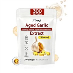 Elare Extract, Garlic Aged 300 Softgels, & Odorless Heart 7500mg Defense USA Hot