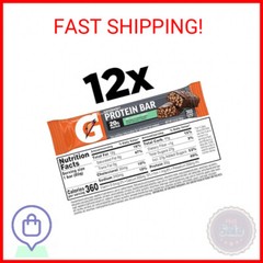 Gatorade Whey Protein Bars, Mint Chocolate Crunch, 2.8 oz bars (Pack of 12, 20g