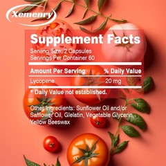 Lycopene – Prostate Health Support & High Protency Antioxidant – Tomato Extract