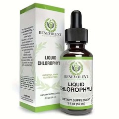 2 BOTTLES-Benevolent Nouris Chlorophyll Liquid Drops Detox, Internal Deodorizer
