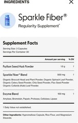 Love Wellness Sparkle Fiber Supplement. “Femcare” Daily Gut, Hormones & Vag-90ct