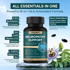 Neuropathy Support Nerve Supplement – Advanced R-Alpha 120 Count (Pack of 1)
