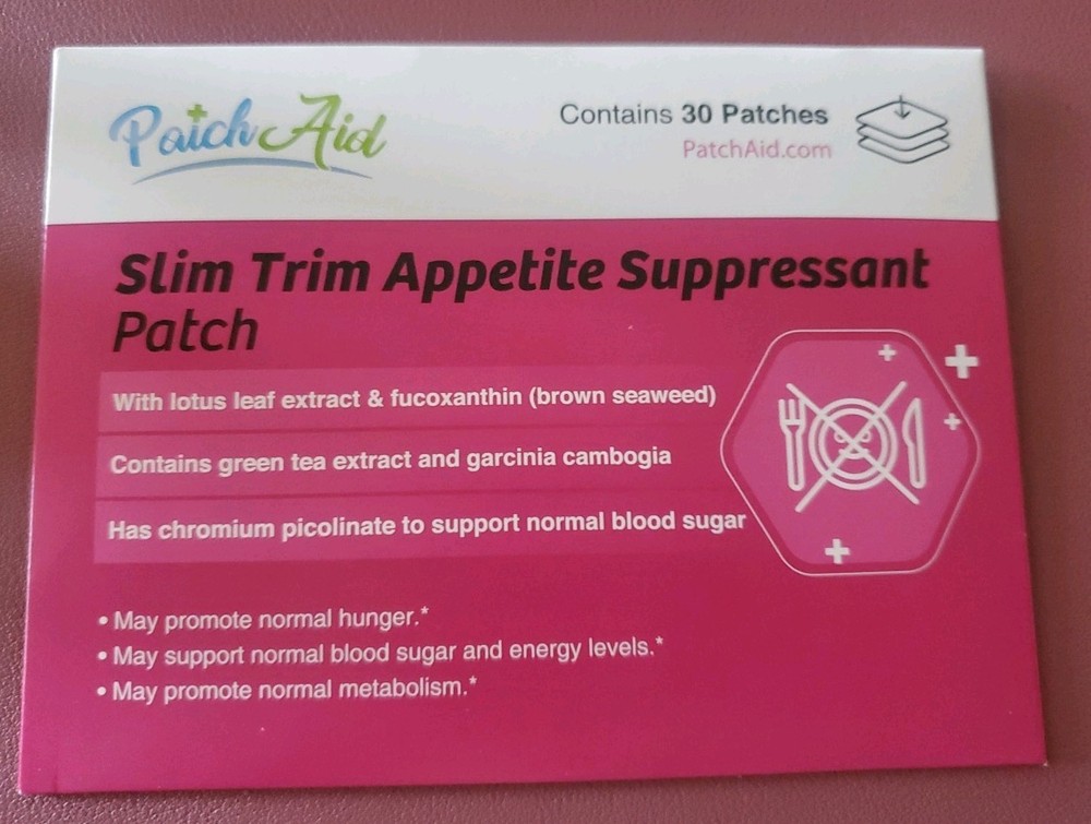 PatchAid Slim Trim Appetite Suppressant Patches 30 Count Pack of 1