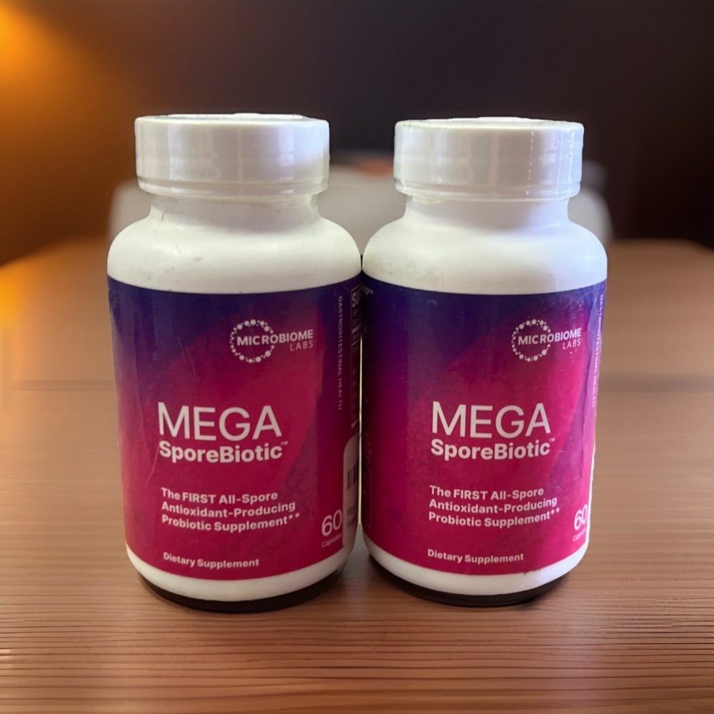 2 bottles- Microbiome Labs Mega SporeBiotic Active Bacteria 60 Capsules EXP:2028