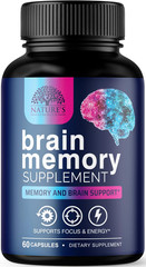 Brain Memory Supplement Pills – 3X Strength Nootropics for Concentration, Clarit