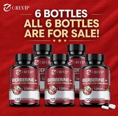 Berberine with Ceylon Cinnamon 7200mg (6 Bottles)