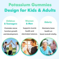 softbear Potassium Citrate Gummies, High Potency Potassium Citrate 1000mg Sup…