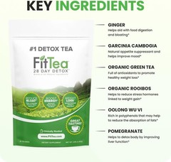Fit Tea 28 Day Detox Cleanse – Clinically Tested Detox Tea for All Adults