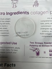 microingredients Multi Collagen Peptides Unflavored 2 lb Exp 12/2027