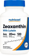 Nutricost Zeaxanthin 4mg with Lutein 20mg, 120 Softgels, Non-GMO & Gluten Free