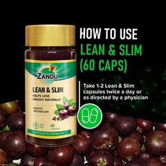 Zandu Lean & Slim | Weight Loss Support | Metabolism Booster 60 Caps | Free Ship