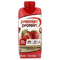 High Protein Shake, Strawberries & Cream, 4 Shakes, 11 fl oz (325 ml) Each