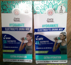 2 NEW Guru Nanda Hydramate Electrolytes Drink Mix Hydration Vitamins LEMON LIME