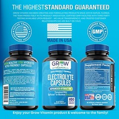 Grow Vitamin Electrolyte Complex Advanced Hydration with BioPerine® 100 Capsules