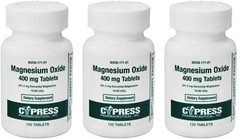 Cypress Magnesium Oxide 400mg Tablets 120ct (3 Pack)