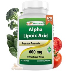 Best Naturals Alpha Liopic Acid 600 mg 120 Count 120 (Pack of 1), A2017