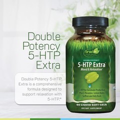 Double Potency 5-HTP Extra – Relaxation & Mood Support – 60 Liquid Soft-Gels