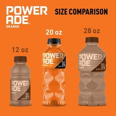 POWERADE Electrolyte Enhanced Orange Sport Drink, 20 fl oz, 8 Count Bottles