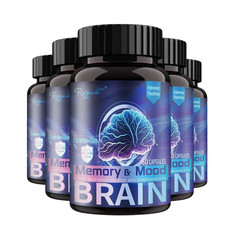 5-Pack Royavita Memory & Mood Capsules – Brain and Memory Capsules -300 Capsules