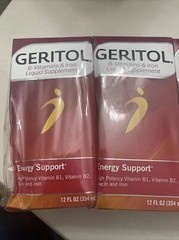 2 Geritol Liquid Energy Support B-Vitamins & Iron Liquid Supplement 12 Oz 2025
