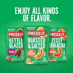 Emerald Nuts Roasted and Salted Cashews 7ct (1-Pack), 0.62 Ounce (Pack of 7)