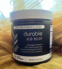 Durable Acid Relief DGL & Aloe Vera for Heartburn, Indigestion expires 6/29