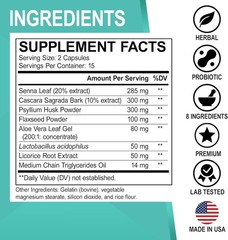 Colon Cleanser Detox for Weight Flush – 15 Day Intestinal Cleanse Pills & Pro…