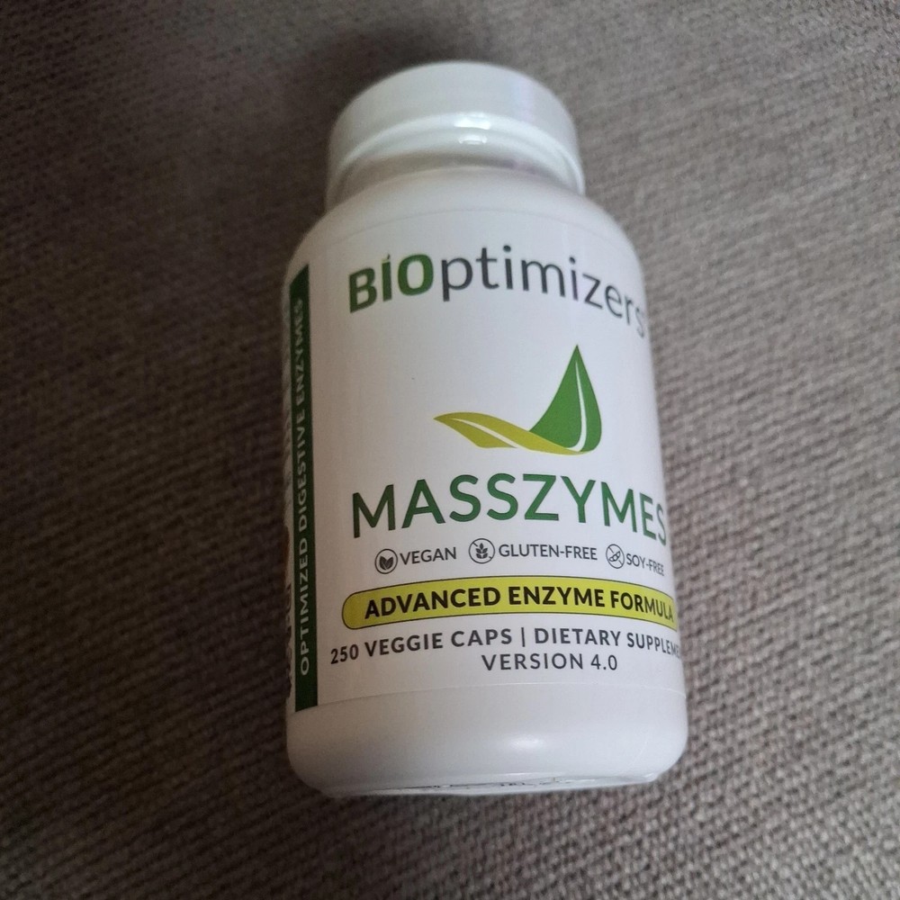 Digestive Enzymes Supplement BiOptimizers MassZymes MZ250V4 250 Capsules