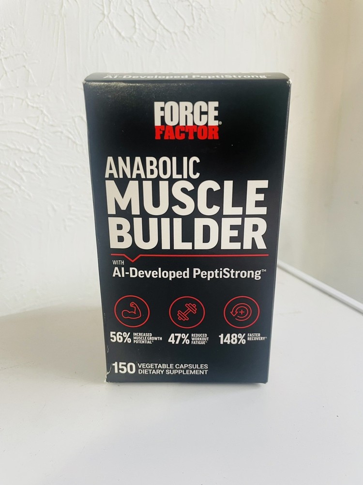 Anabolic Muscle Builder With AI-Developed PeptiStrong, 150 Vegetable Capsules