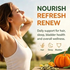 Pumpkin Seed Oil Saw Palmetto Capsules | Hair Prostate Support | 60 Softgels