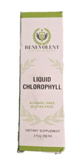 Benevolent Chlorophyll Liquid Drops Supplement 2 FL OZ (59mL) Best By April 2027