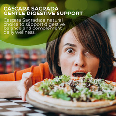 CASCARA SAGRADA – Natural Laxative – Digestive & Metabolism Support – 60 Caps